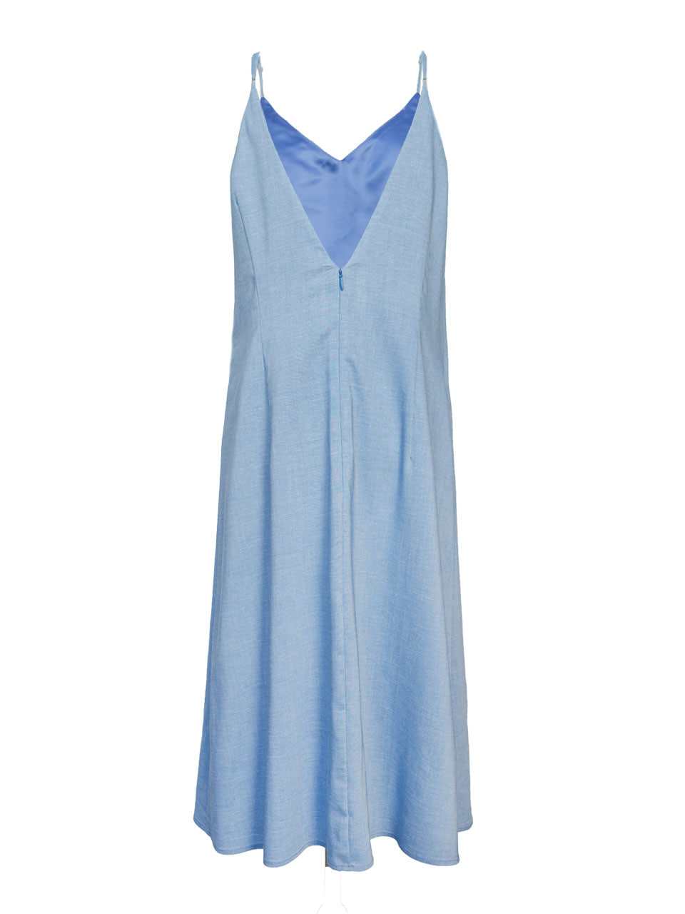 Linen V-Neck Sleeveless Dress — 8