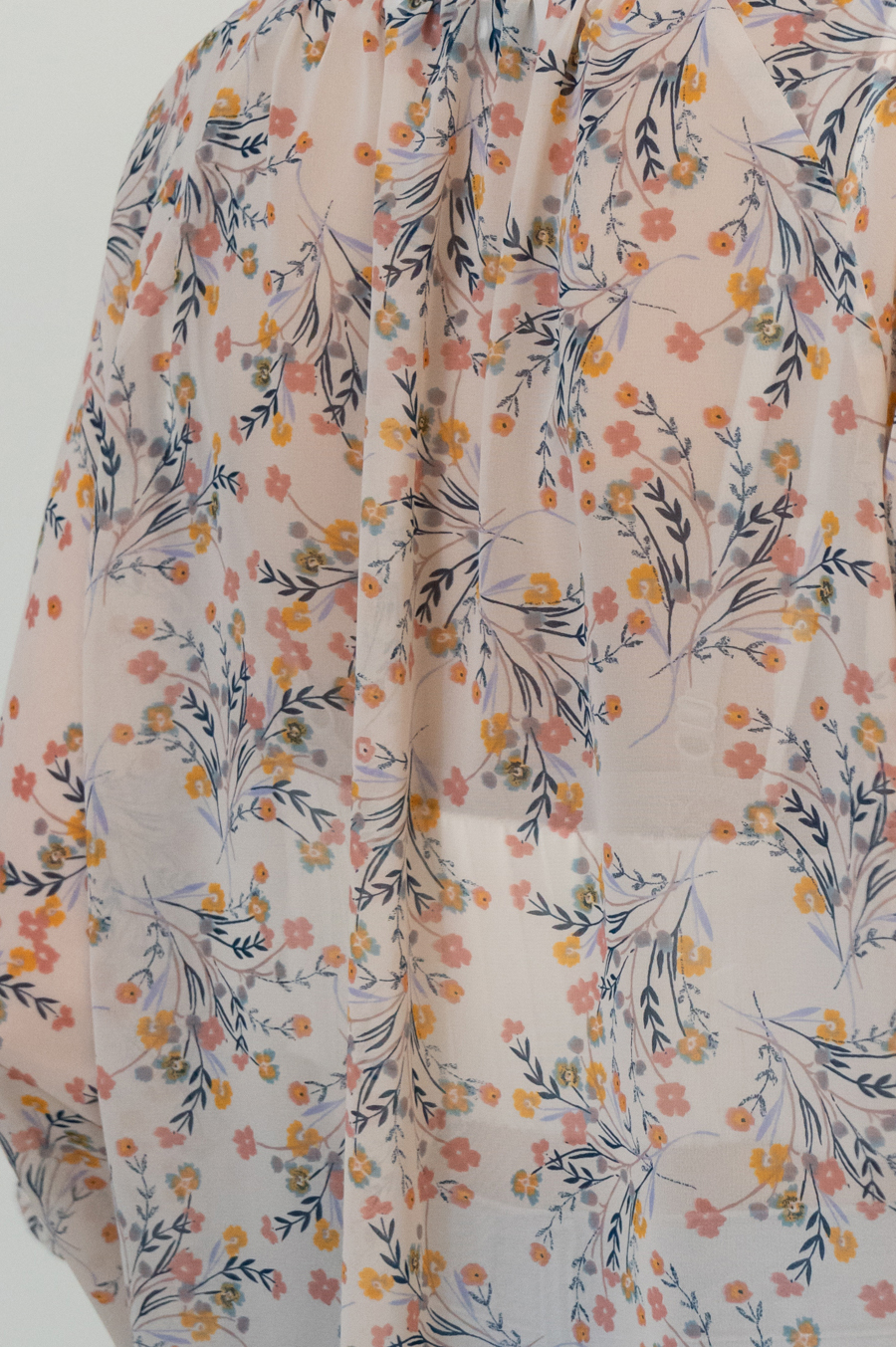 Floral Chiffon Flared Blouse — 19
