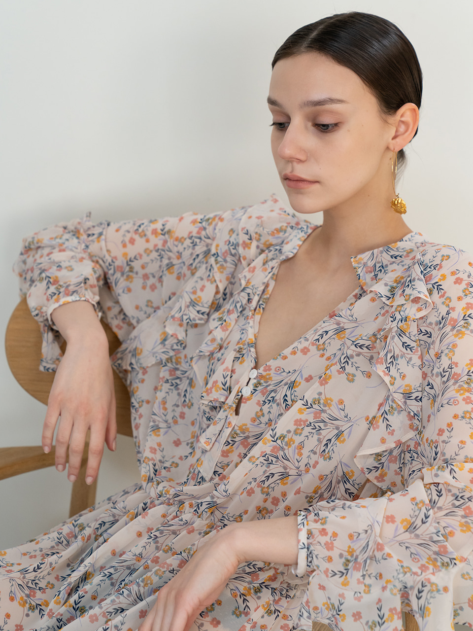 Floral Chiffon Tiered Maxi Dress — 5