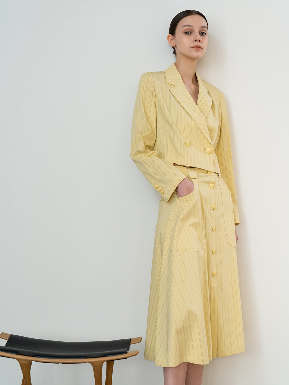 Circular Cotton Button Skirt — 4