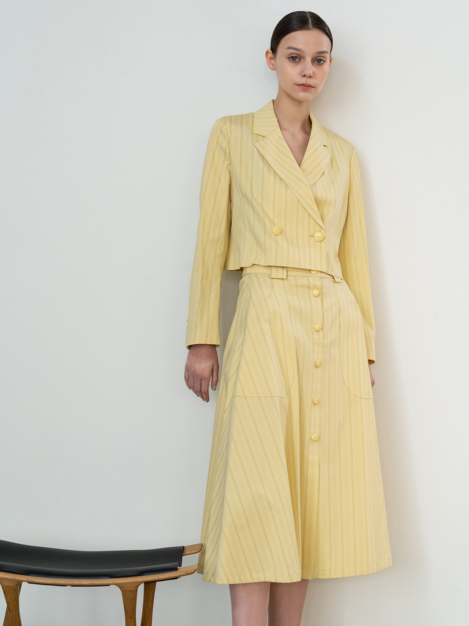 Circular Cotton Button Skirt — 5