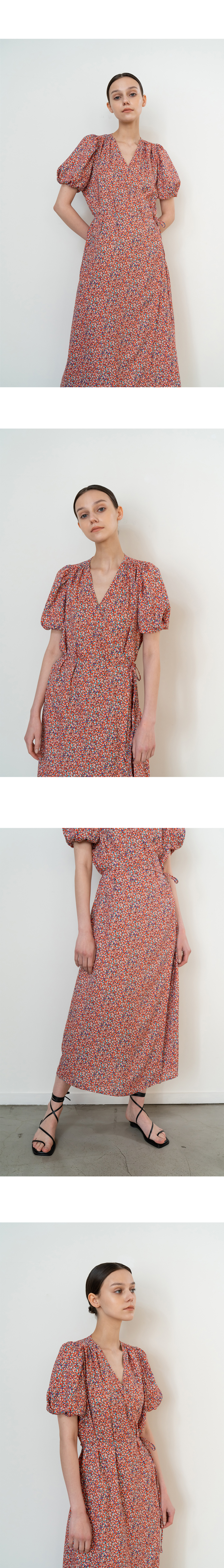 Puff-Sleeve Wrap Maxi Dress — 18