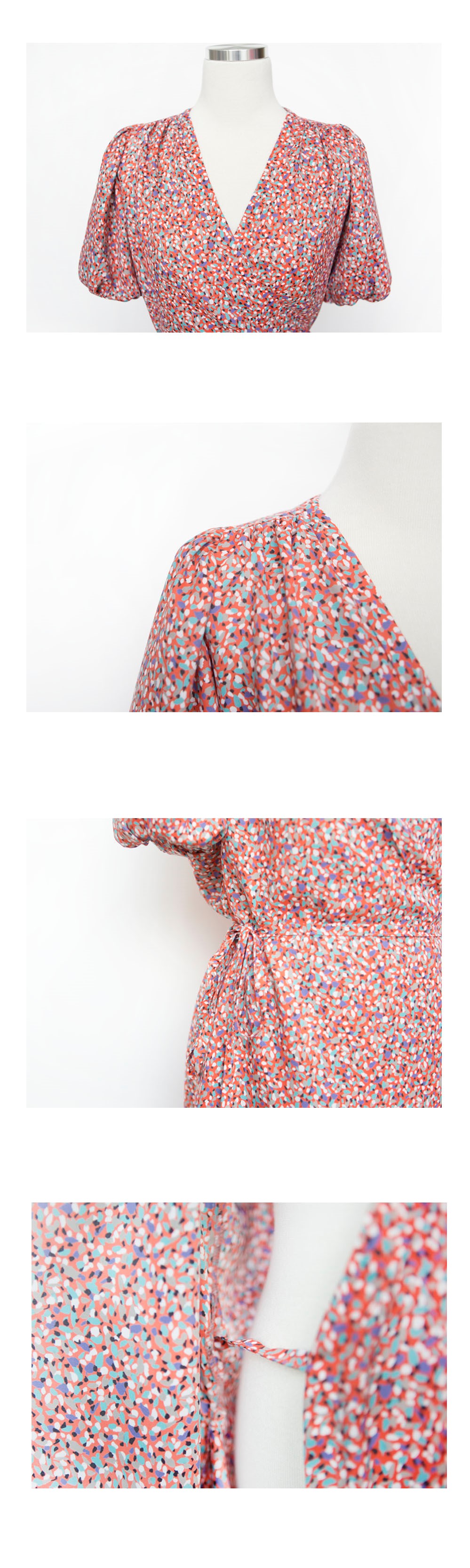 Puff-Sleeve Wrap Maxi Dress — 24