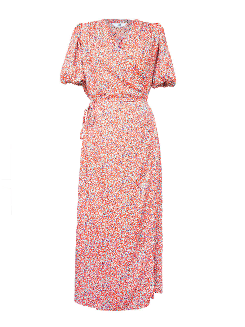 Puff-Sleeve Wrap Maxi Dress — 9