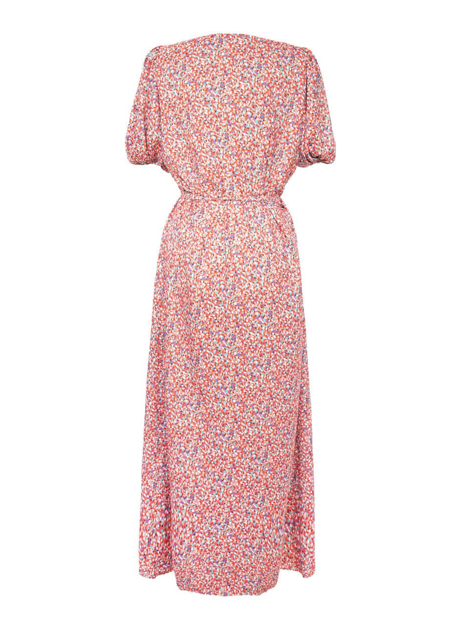 Puff-Sleeve Wrap Maxi Dress — 10