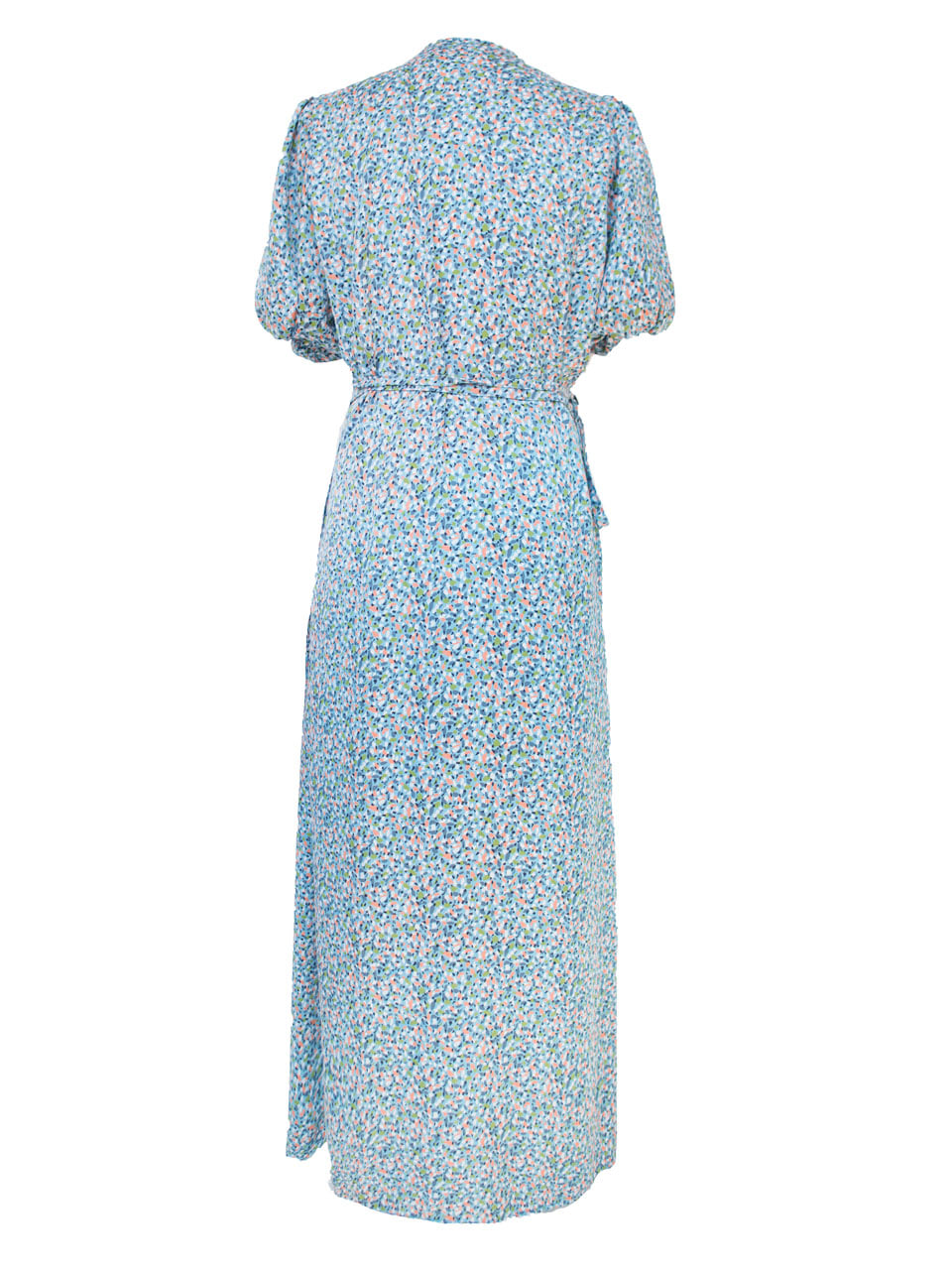 Puff-Sleeve Wrap Maxi Dress — 12