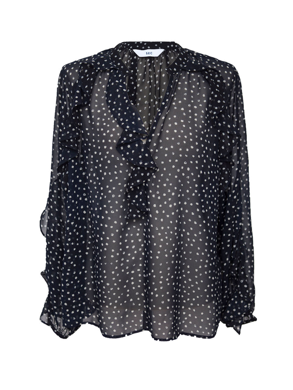 Floral Chiffon Flared Blouse — 5
