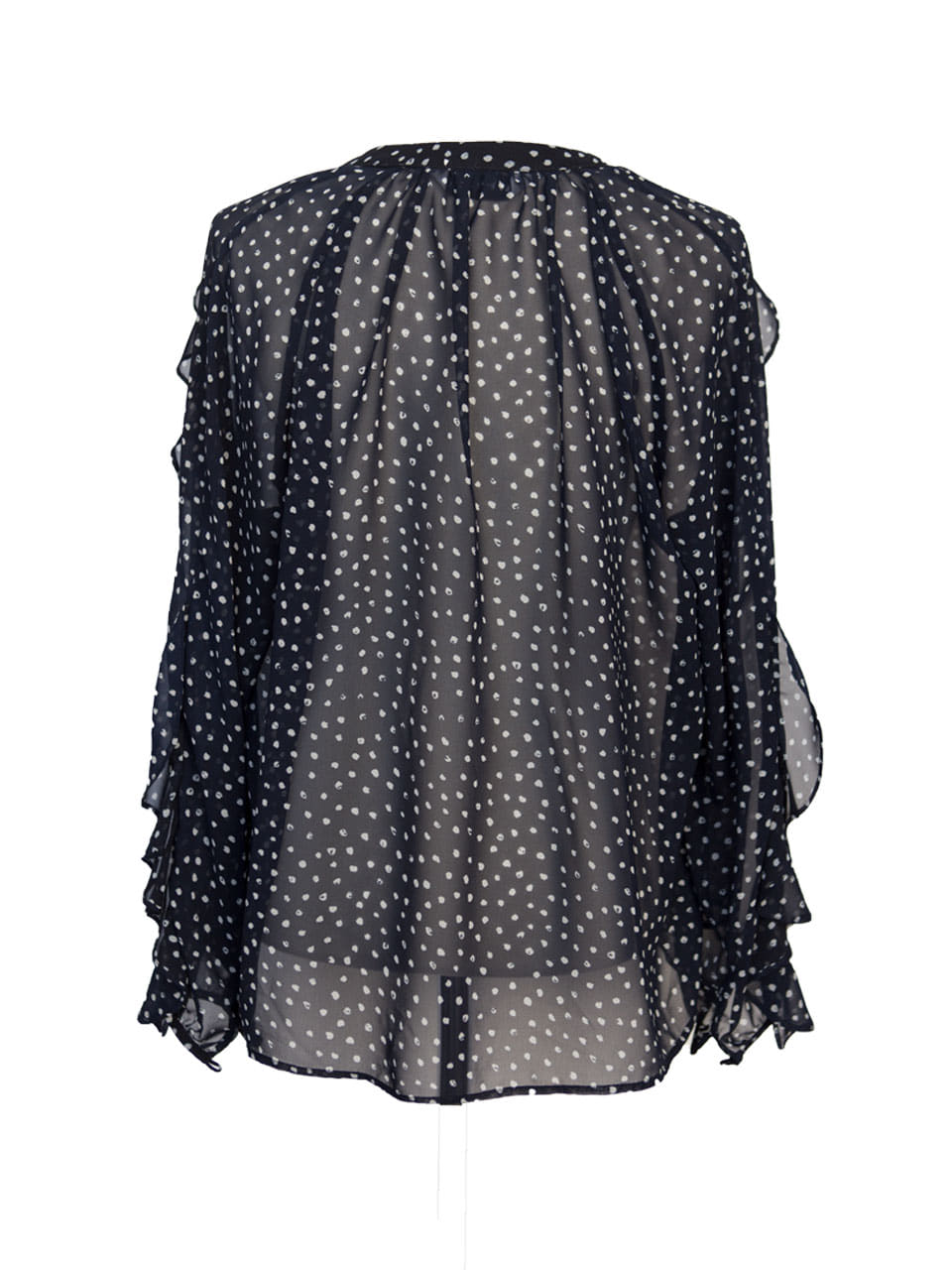 Floral Chiffon Flared Blouse — 6