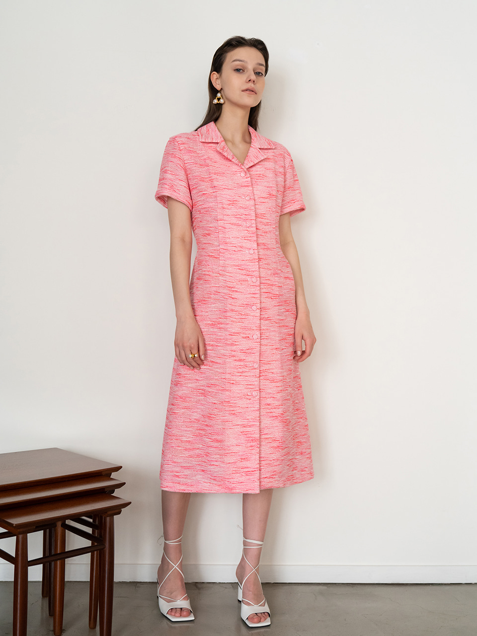 Summer Tweed Shirt A-Line Dress — 3