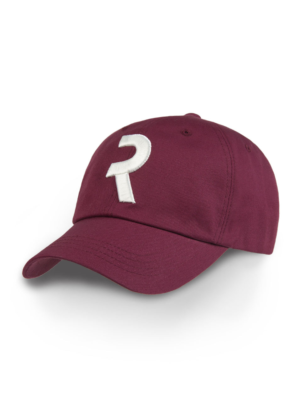 Logo Play R Baseball Cap — Burgundy — 4