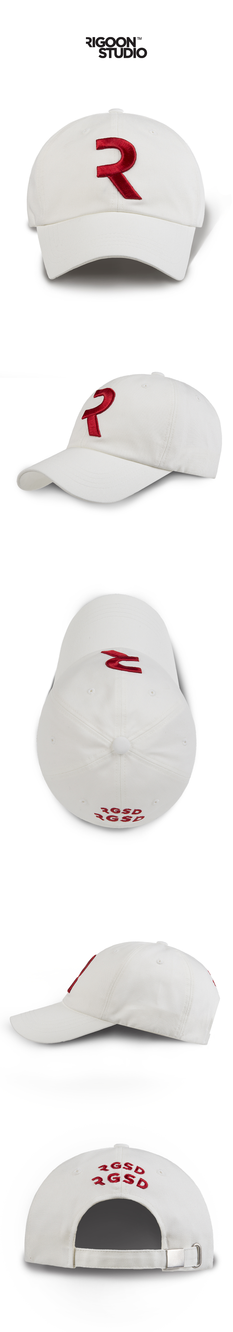 Logo Play R Baseball Cap — White — 14