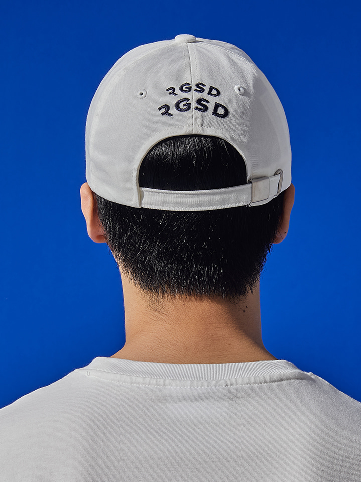 Planet R Two-Tone Baseball Cap — White & Navy — 3