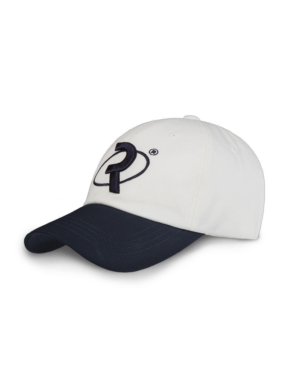 Planet R Two-Tone Baseball Cap — White & Navy — 4