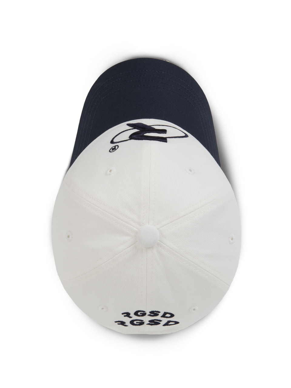 Planet R Two-Tone Baseball Cap — White & Navy — 7