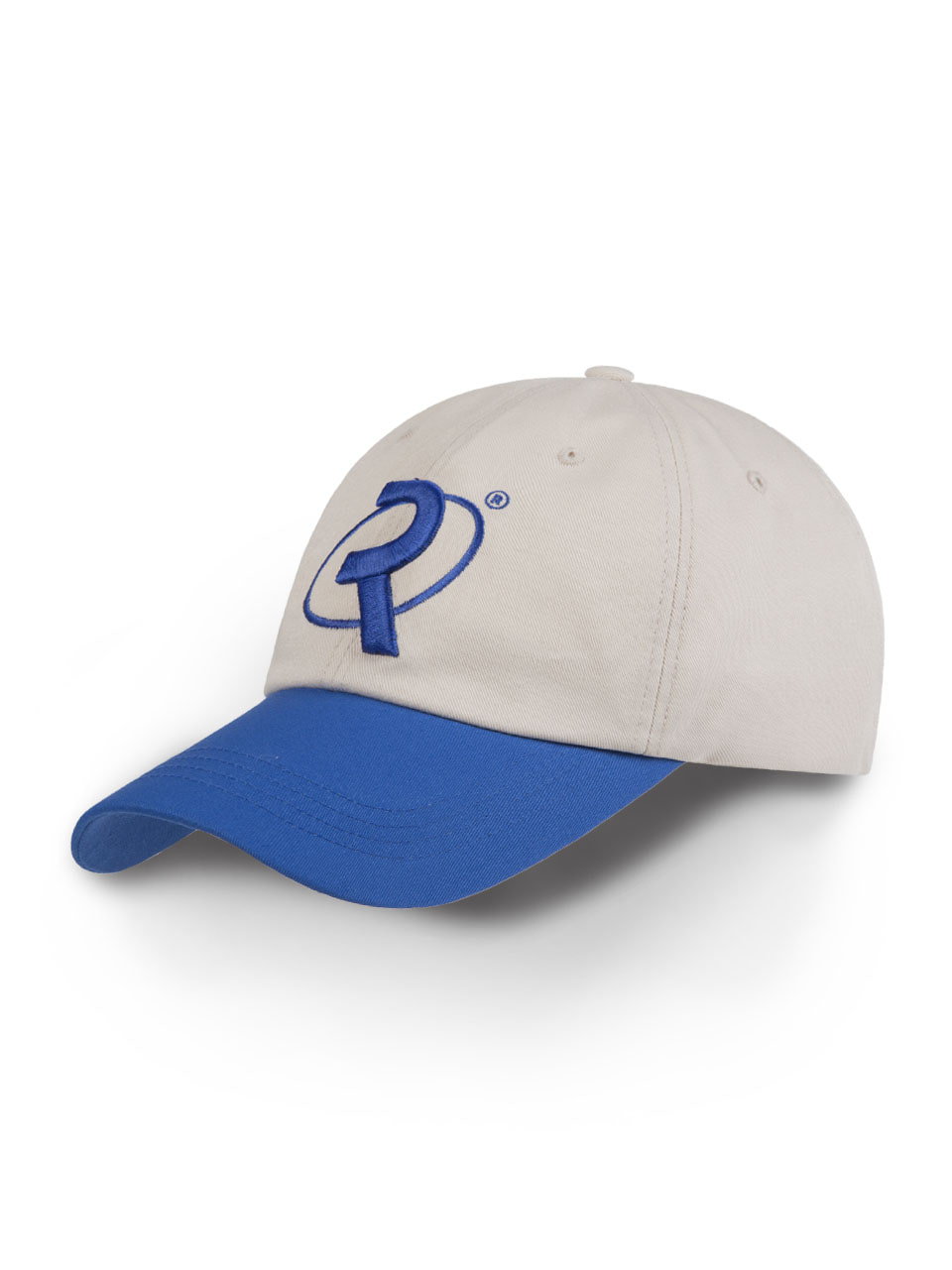 Planet R Two-Tone Baseball Cap — Beige & Blue — 4