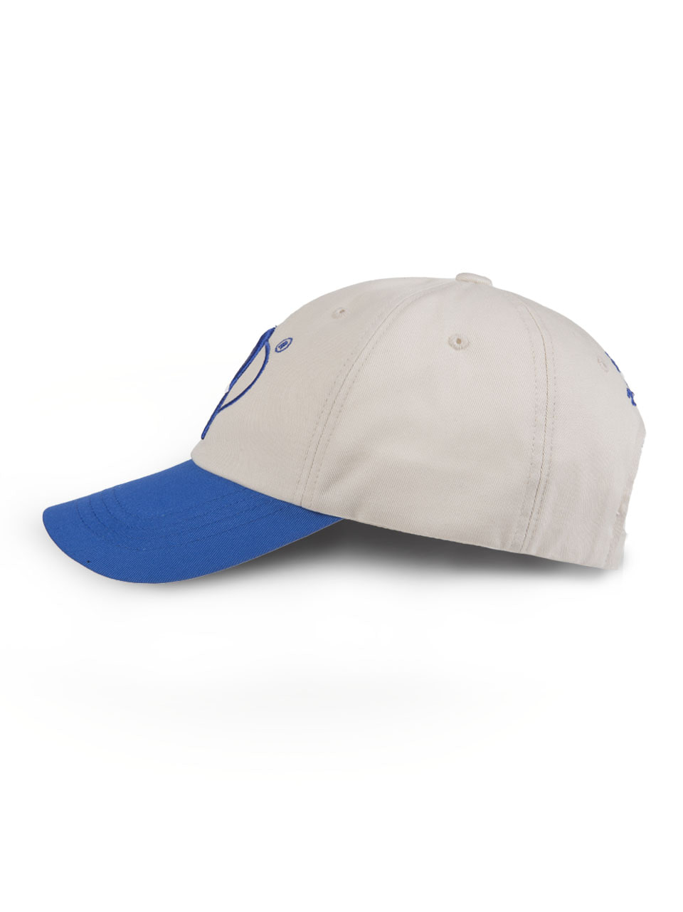 Planet R Two-Tone Baseball Cap — Beige & Blue — 5