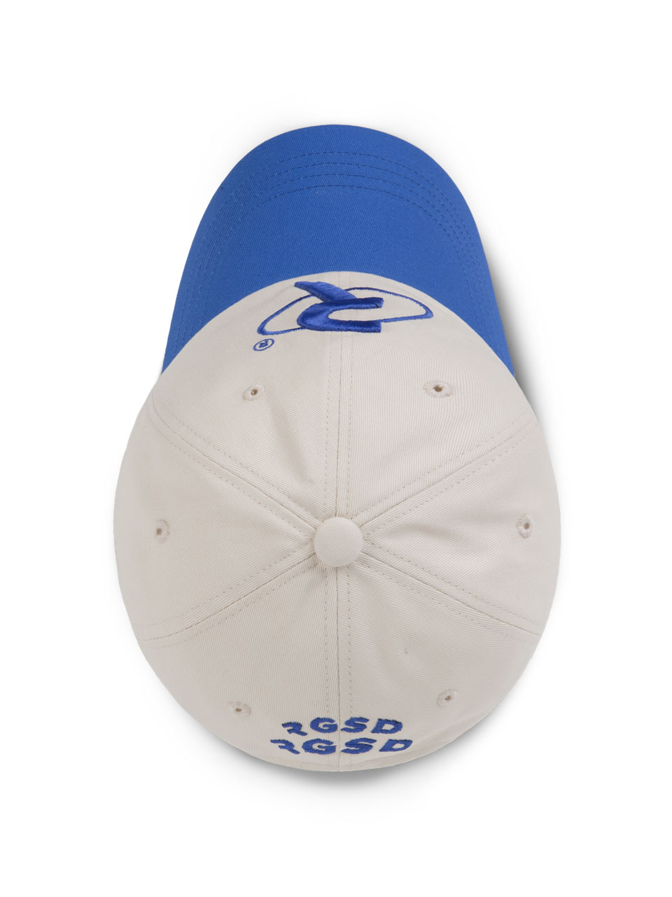 Planet R Two-Tone Baseball Cap — Beige & Blue — 7