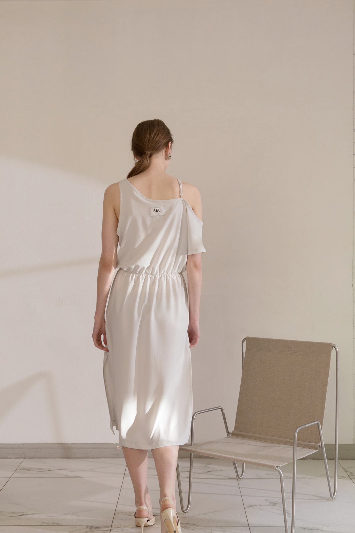 Asymmetric-Shoulder Dress — 4