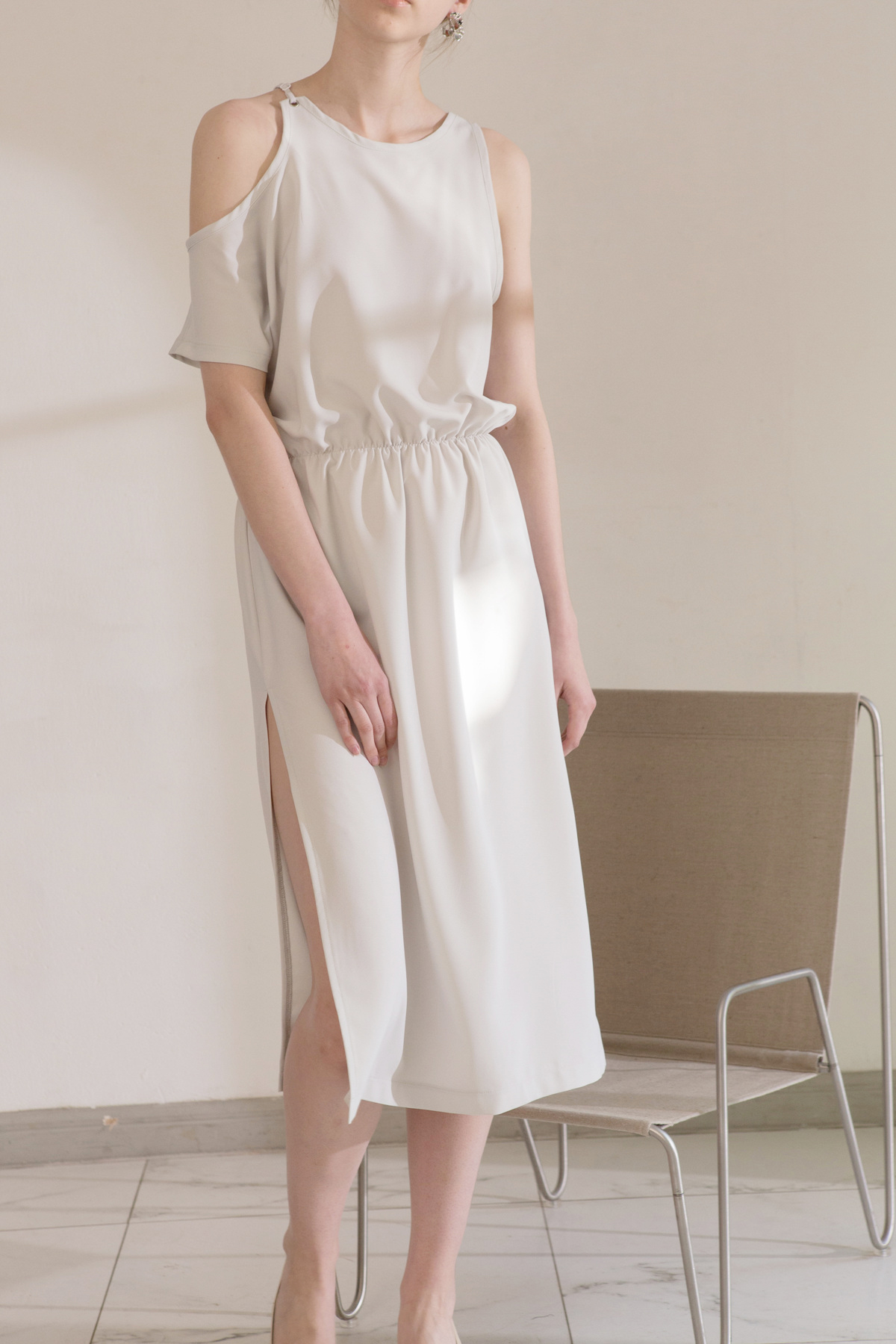 Asymmetric-Shoulder Dress — 5