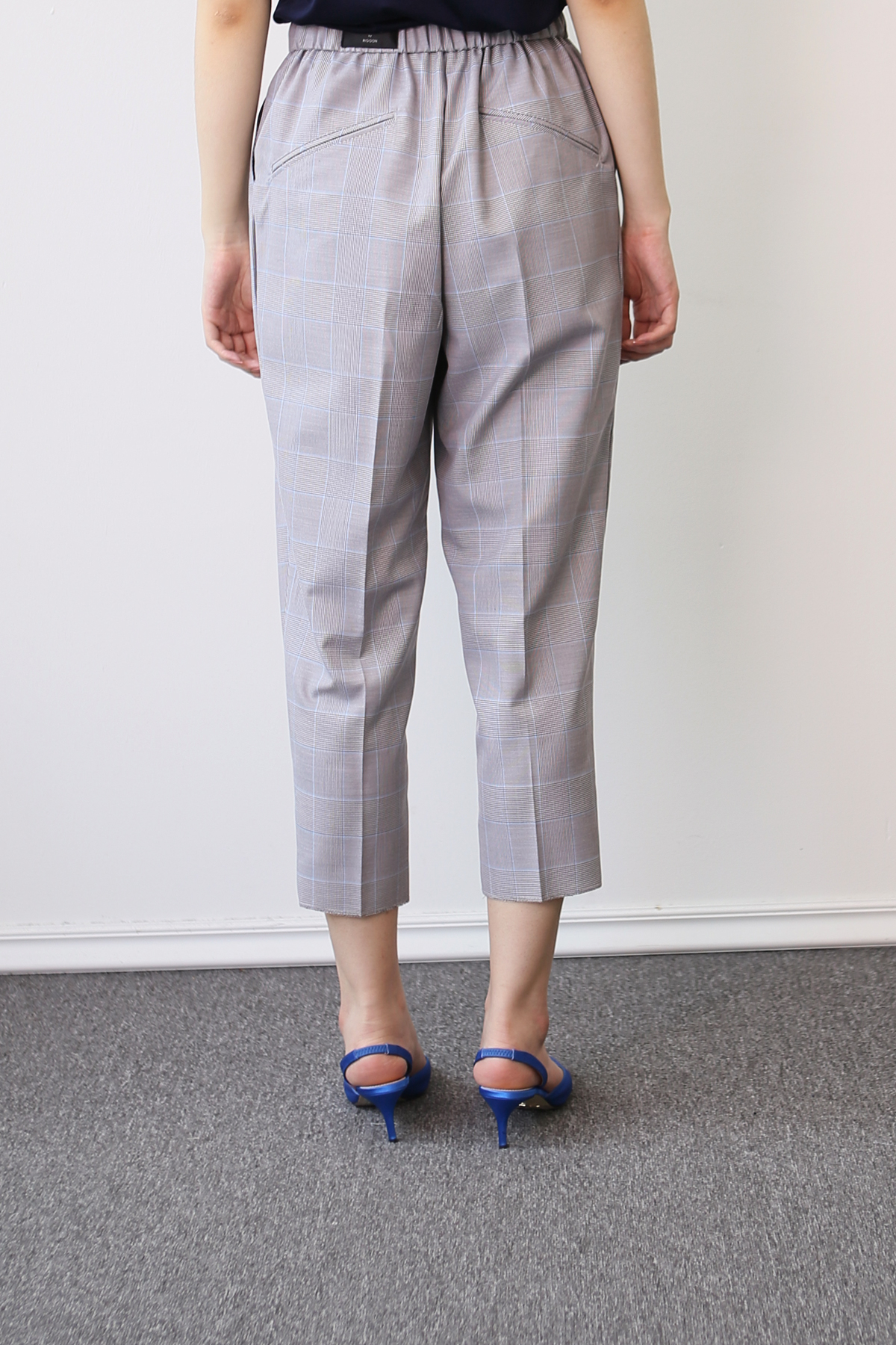 Glen-Check Slim Baggy Pants — 14