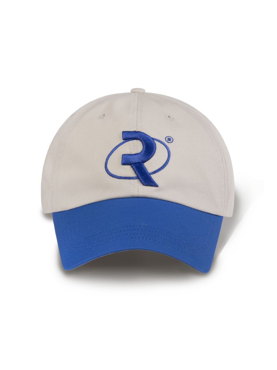 Planet R Two-Tone Baseball Cap — Beige & Blue