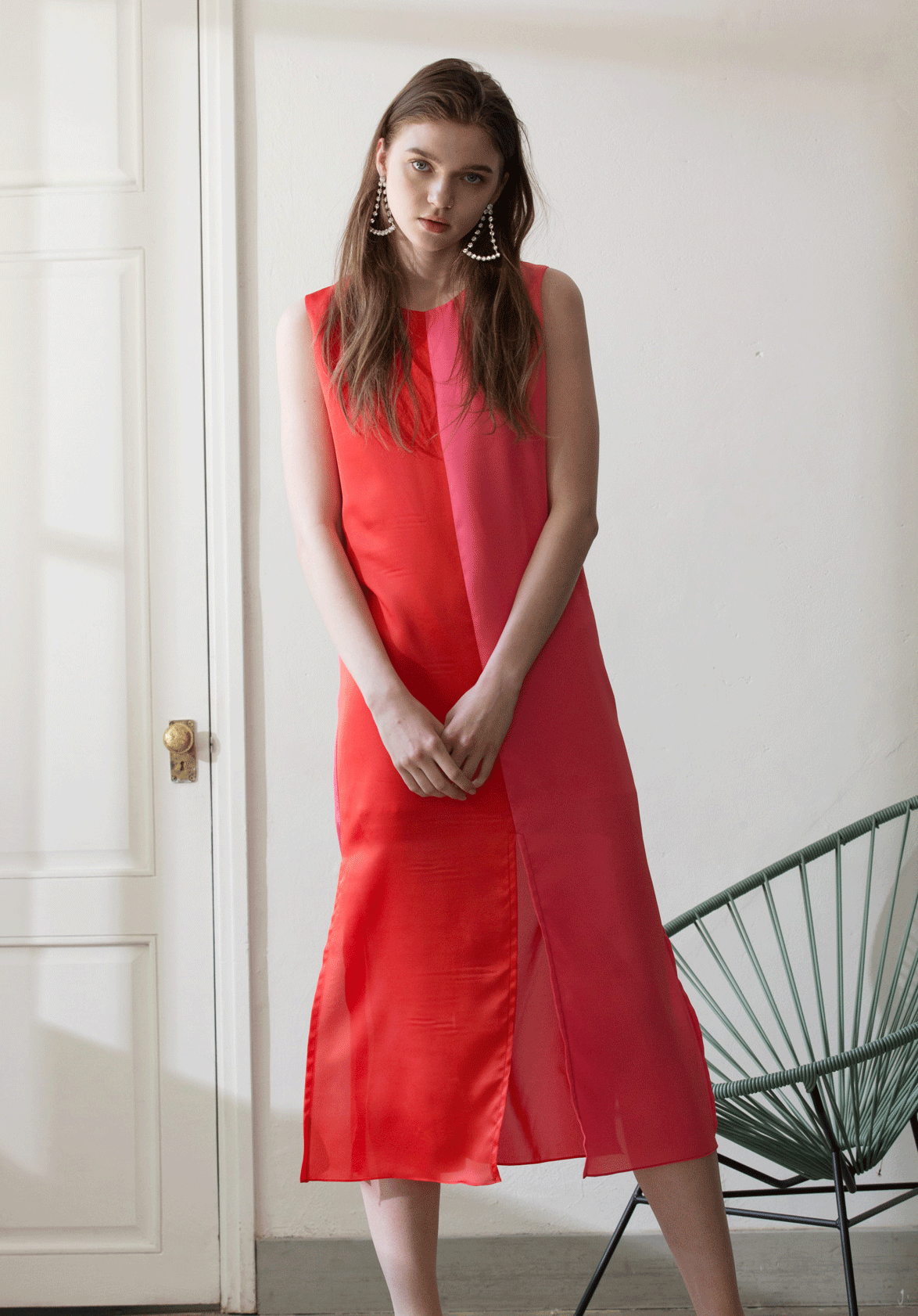 Two-Tone Chemise Dress